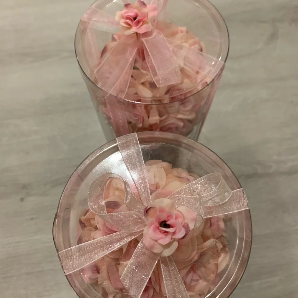 Two Brand New Pink Roses Floral Topiaries-